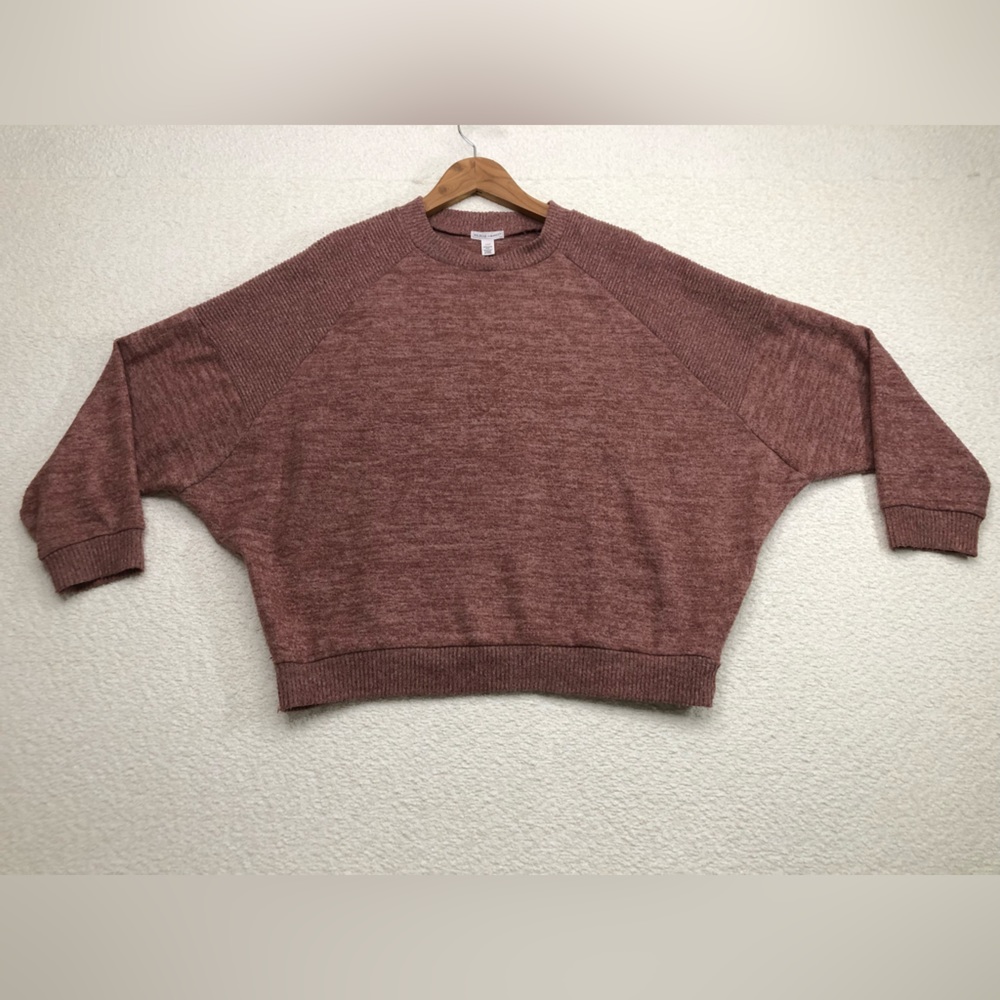 MELROSE AND MARKET Pullover Knitted Raglan Sweater Size XXS Maroon Made in USA